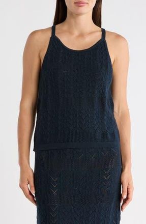 Splendid Crochet Sweater Tank in Navy Blue at Nordstrom Rack, Size X-Small
