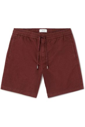 Mr P. Straight-Leg Organic Cotton and Linen-Blend Drawstring Shorts