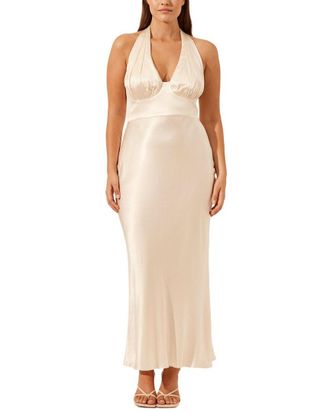 Shona Joy La Lune Plunged Halter Midi Dress