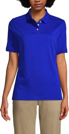 Lands End School Uniform Short Sleeve Interlock Polo Shirt in Cobalt at Nordstrom, Size X-Large