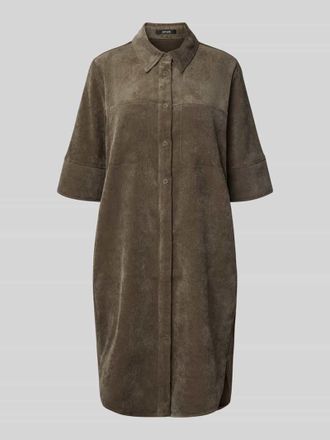 OPUS Knielanges Hemdblusenkleid mit Knopfleiste Modell Winchesta in Khaki, Gr&ouml;&szlig;e 38