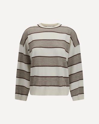 Brunello Cucinelli Striped long-sleeve Sweater Female L