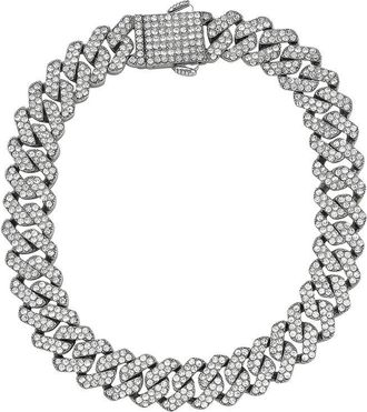 Adornia Adornia Rhodium Plated CZ Chain Bracelet