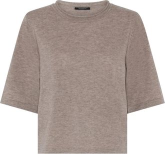 Bruuns Bazaar Chalina BBAndra knit - Dames - T-shirts - Beige - M - Wol - Tops