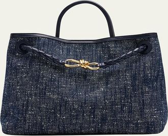 Bottega Veneta Andiamo Medium Boucle Denim Tote Bag