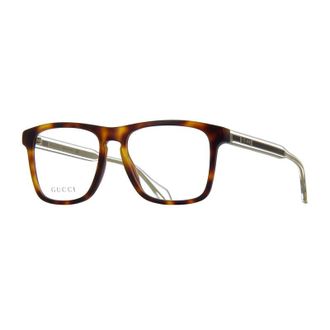 Gucci GG0561O003 Tortoiseshell Rectangle Full Rim Eyeglasses - Brown