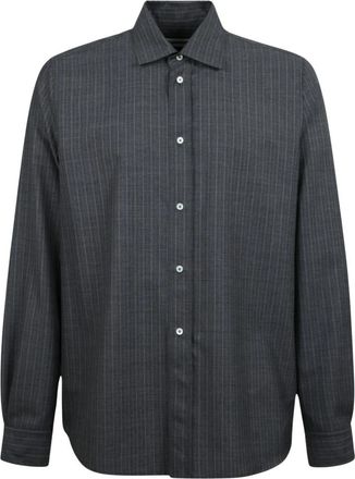 Jil Sander Pinstripe Shirt - Heren - Zakelijke Overhemden - Grijs - L - Overhemden