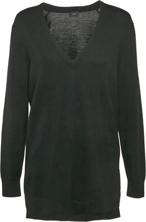 Joseph Sweater met V-hals - Zwart