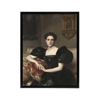 Artery8 Elizabeth Winthrop Chanler Portrait Sargent Framed Canvas Wall Art | Size: W24 x H32