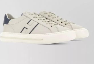 Hogan low sneakers contrast heel tab flat sole