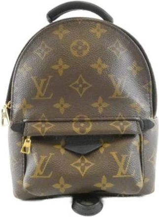 Louis Vuitton Tweedehands Canvas Louis Vuitton tassen - Dames - Vintage Rugzakken - Bruin - ONE Size - Vintage
