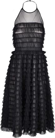Pinko Black Tulle Dress Polyester