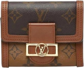 Louis Vuitton Pre-owned Tri-fold Portemonnee - Dames - Vintage Accessoires - Bruin - ONE Size - Leer - Vintage