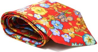 Kenzo Mens Red Floral Silk Tie