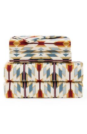 Pendleton Flannel Sheet Set in Tan Multi at Nordstrom, Size Queen