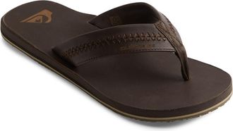 Quiksilver Sandale QUIKSILVER Carver Natural, Herren, Gr. 11 (44), braun (braun 1), Obermaterial:Obermaterial: Leder / Futter: Textil / Aussensohle: Gummi;, Schu