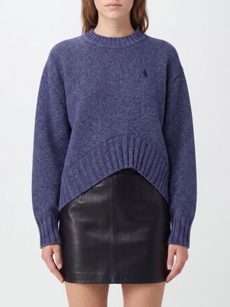 The Attico Wool and Cashmere Crewneck Jumper with Embroidered Logo