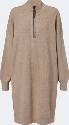 Brunello Cucinelli Monili wool, cashmere, and silk minidress