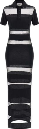 Coperni Striped Sheer Polo Dress