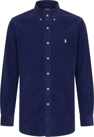 Polo Ralph Lauren Custom Fit Long-Sleeve Shirt - Heren - Casual Overhemden - Blauw - M - Katoen - Overhemden
