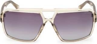 Guess Navigator Sunglasses in Shiny Beige /Gradient at Nordstrom Rack