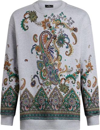 Etro Felpa con stampa paisley - Grigio