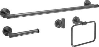 Rea Juego De Perchas Para Ba&ntilde;o Rea Grid Titanium