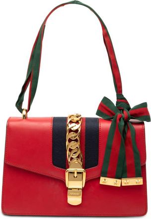 Gucci Pre-owned Gucci Small Leather Sylvie Web Satchel Ladies 421882.493075