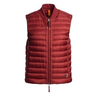 Parajumpers Womens Rosanna Dark Carmine Red Down Gilet Nylon - Size Small
