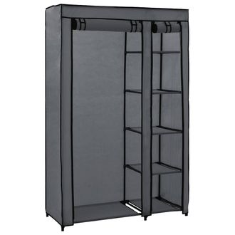 vidaXL Armadio Pieghevole Grigio 110x45x175 Cm In Tessuto - Vidaxl