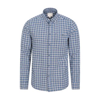 Mountain Warehouse Heren Geruit Biologisch Overhemd (Marine)