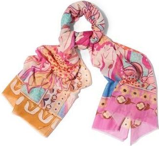Saachi Birds & Filigree Print Scarf in Pink at Nordstrom Rack