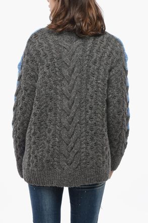 Stella McCartney Maglia a Trecce Bicolore Oversized Fit Stella McCartney