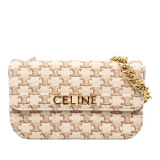 Celine Pre-owned Vintage Canvas Schoudertas - Dames - Pre-owned - Beige - Maat: ONE Size