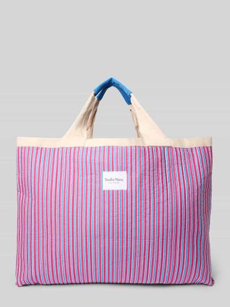 Studio Noos Beach Bag mit Logo-Patch Modell Poplin in Pink, Gr&ouml;&szlig;e 1