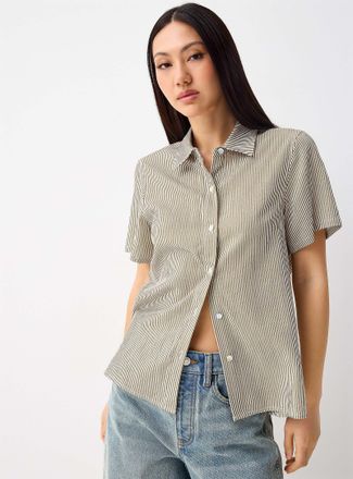 Twik Womens Patterned linen-blend shirt