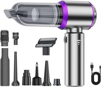 OEM Mini Aspiradora De Mano Inal&aacute;mbrica - 15000 Pa - 3 Velocidades - Plateada