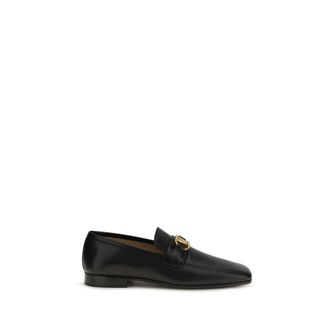 Valentino Garavani Black Goatskin Slip-On Mens Loafers