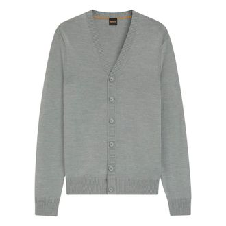 HUGO BOSS Truien & Vesten, Heren, Grijs, 2Xl, Wol, Avac CD Cardigan