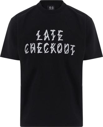 44 Label Group Katoenen T-shirt met Logoprint - Heren - T-shirts - Zwart - L - Katoen - Tops