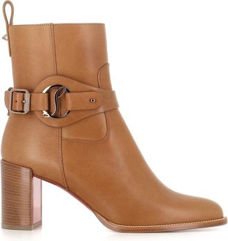 Christian Louboutin Dianouchette 70 - Dames - Laarzen met Hak - Bruin - 38 1/2 EU - Leer - Schoenen