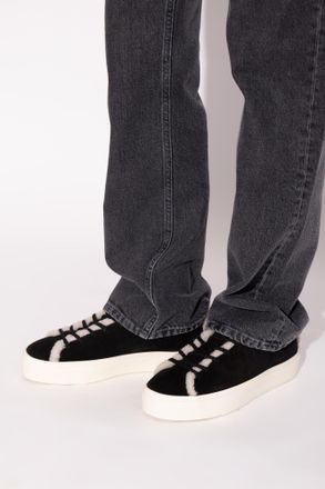 INUIKII Shearling Low Shoes, Womens, Black