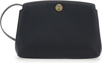 Little Liffner Pushlock Pouch Leather Clutch Bag With Clasp Closure For