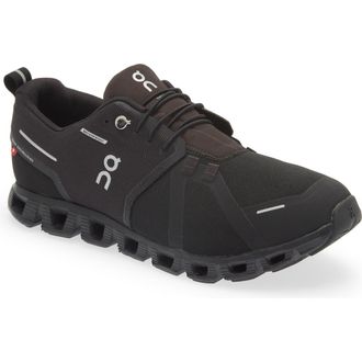On Cloud 5 Waterproof Running Shoe in All Black at Nordstrom, Size 10.5