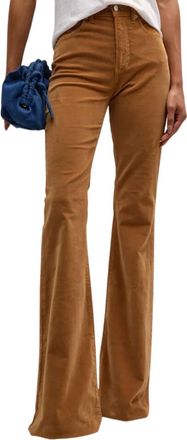 Veronica Beard Sheridan Bell Bottom Jean In Camel