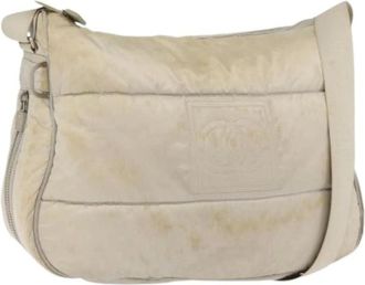 Chanel Pre-owned Cross Body Bags, female, Beige, Size: ONE SIZE Pre-owned Nylon Shoulder Bag