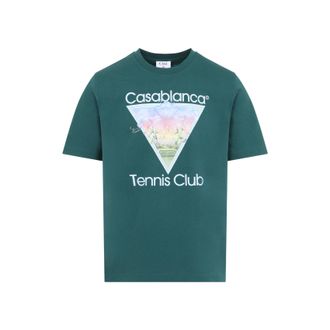 Casablanca Tennis Club Icon Printed Classic T Shirt
