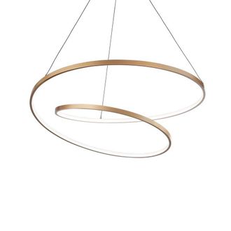 Netlighting Oz LED Decorative Swirl Integrated Pendant Light Gold 3000K