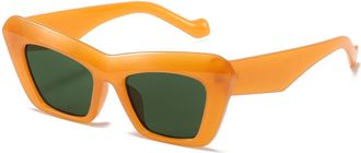 Generic Triangular Cat Eye Retro Hip Hop Sunglasses, Outdoor Holiday Fashion Glasses for Men and For Women