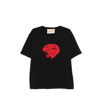 Valentino Panther-print Cotton T-shirt